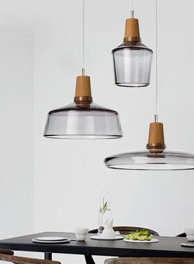 欧创璃意玻现吊灯北代单头餐厅54980吧台奶茶服装店简约实木玻璃