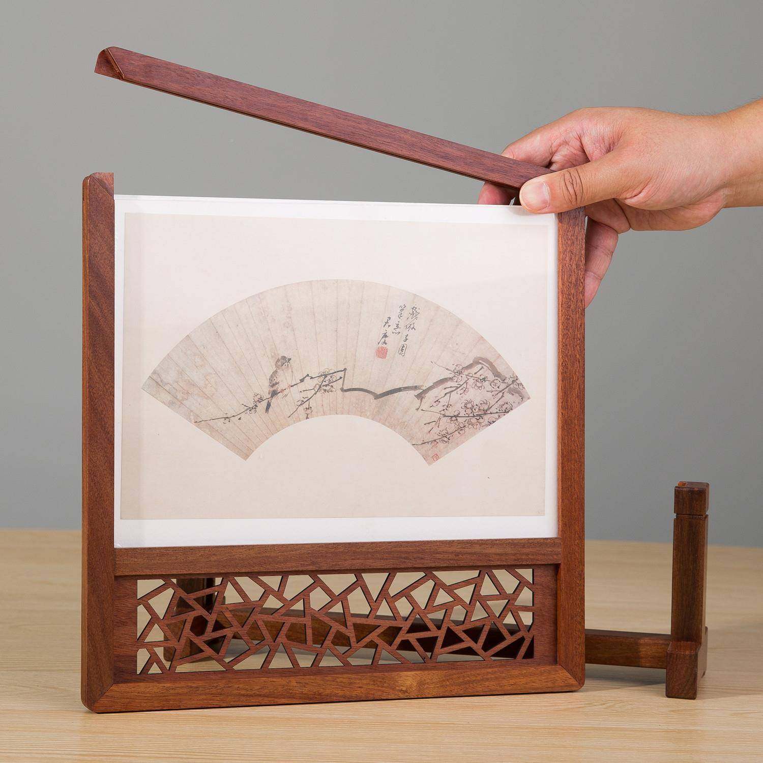 木插红屏摆台实木台屏屏风复古装饰家摆屏JTD件照片装裱居中小风,家居饰品,木雕,淘宝优惠券,粉丝福利购,淘宝优惠卷