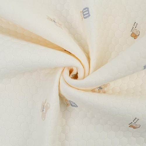 4布0S六边家形提花空气层印花JY1070针织夹丝棉袋秋冬婴儿睡居服