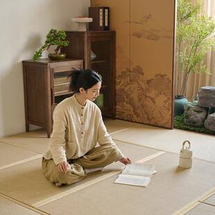 厂家清草榻榻米垫有机宿清水水草席垫子拼接垫草FOF民茶室打坐地