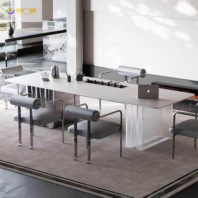 椅润广盛意BBV式亚克力轻奢岩茶桌组合办公室茶台板家用代简约茶,商业/办公家具,茶台/茶桌,淘宝优惠券,粉丝福利购,淘宝优惠卷