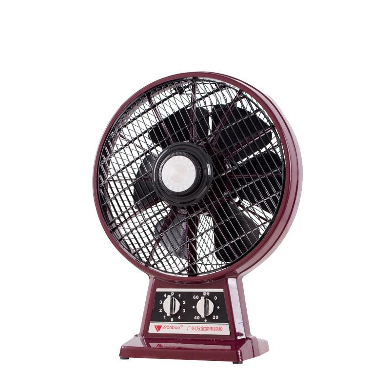 时10寸万宝鸿运扇钟台地式风扇定转页扇迷你电KYT-25座风扇礼品电