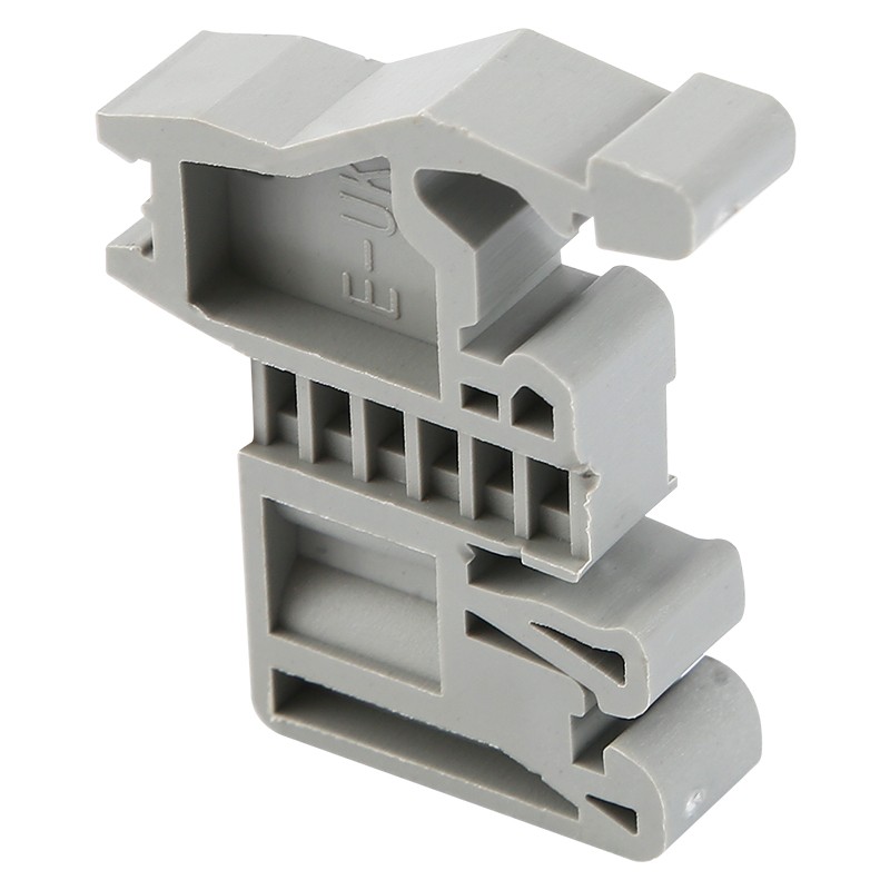 接线端子Ec/UK排固定件E-UK塑料终端堵头C45导轨UK2.5B固定座200