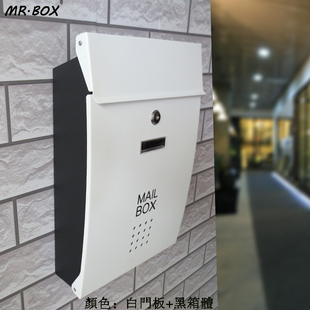 信箱室外创意快递文件收纳箱意见箱家庭信报箱挂墙V装饰邮箱密码