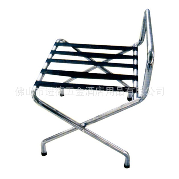 直销不锈钢行李架置物架酒店实木行李架行李台放衣架