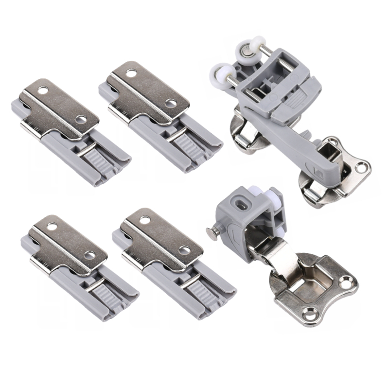 家具衣柜折叠门五金配件对折四折书柜推拉滑轮移门轮橱柜吊滑轨道