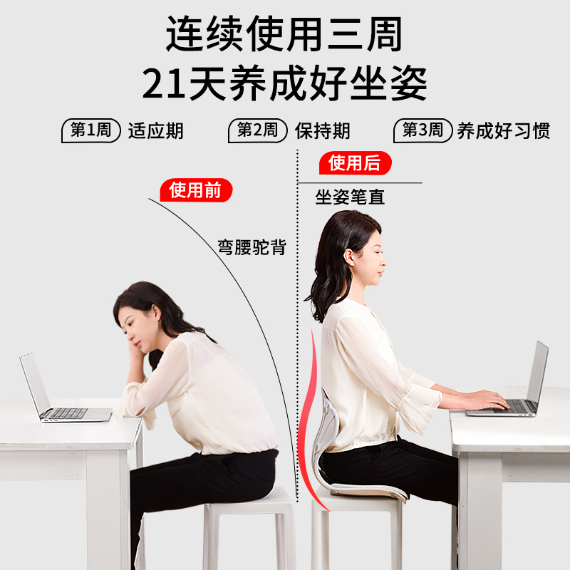 人体工学护腰坐垫办公室腰靠家用座椅靠垫久坐腰垫神器靠背垫椅子