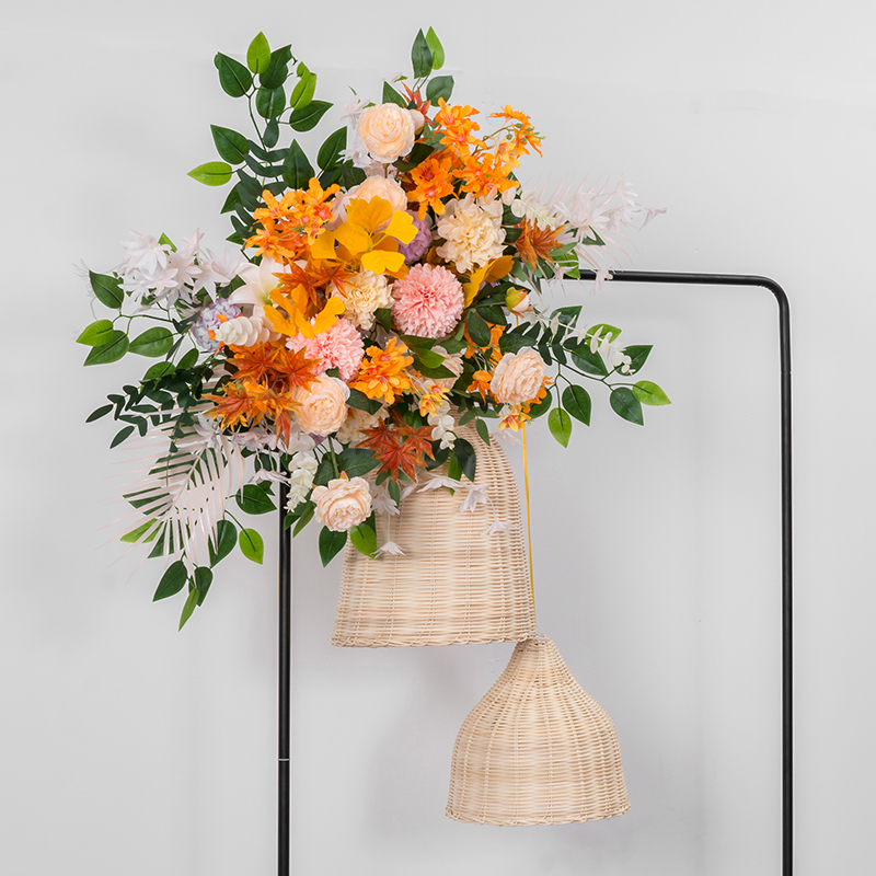 婚庆排花花排婚礼装饰铁艺架子挂排花t台舞台布置婚庆路引地排花