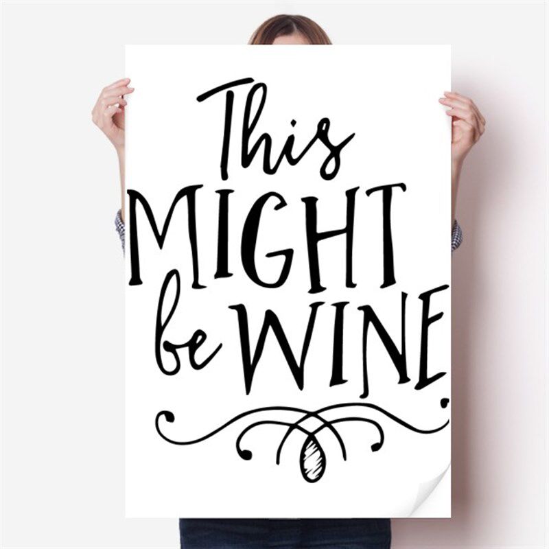 大概英文短字体海报贴纸80x55cm墙贴纸卧室家居装饰