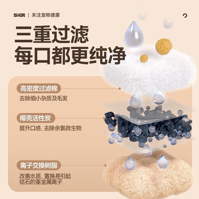 流动猫咪自动饮水机循环宠物猫狗饮水器喂水器喝水神器猫水器水盆