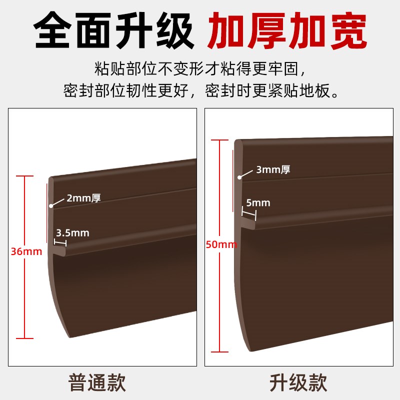 门缝密封条自粘加宽挡水条门下缝隙防风防虫静音降噪大门门底挡板