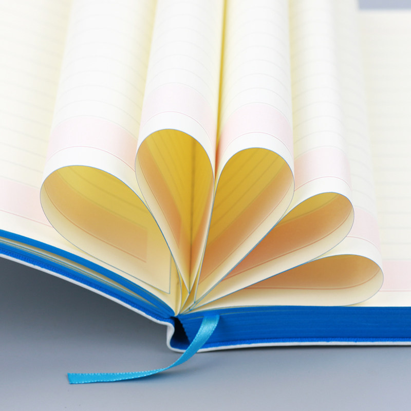 定做A5白色布纹彩边加厚企业商务会议礼品笔记本记事本定制logo