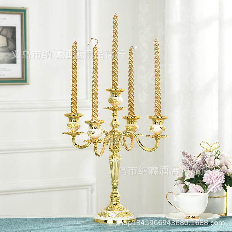 合五头镀蜡金镀银金属合金欧式金烛台家107/4居酒店KTV典款经烛台,家居饰品,烛台,淘宝优惠券,粉丝福利购,淘宝优惠卷