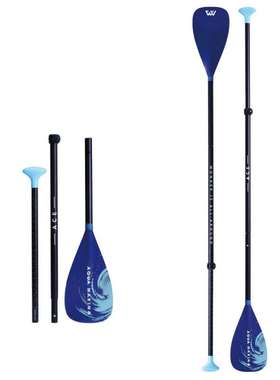 乐划AM23款儿童桨蓝色桨叶顽皮豹儿童桨板标配话桨铝合金杆PP桨叶