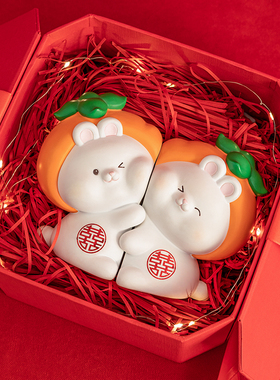 创意可爱永不分离抱抱梨书立y书架摆件办公桌面书挡家居装饰品礼