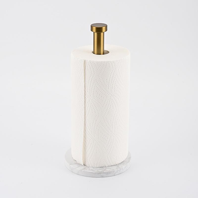 理石纸巾架家黄用铜546镀金厨纸房卷架用纸桌面立式收纳座保鲜膜