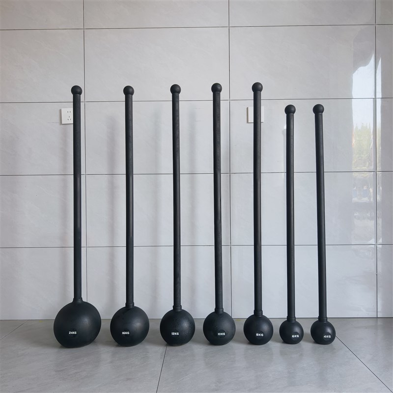 包胶锤铃纯钢实心锤铃健身力量爆发力训练
