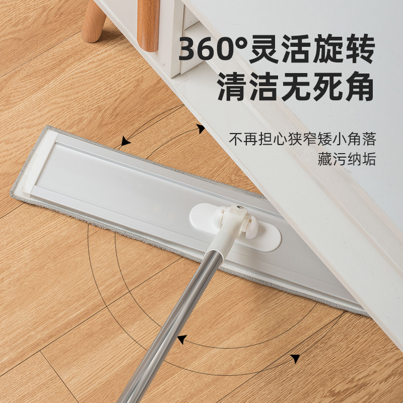 2020新款拖把免手洗铝合金平板大拖布懒人家用长地拖一拖酒店净