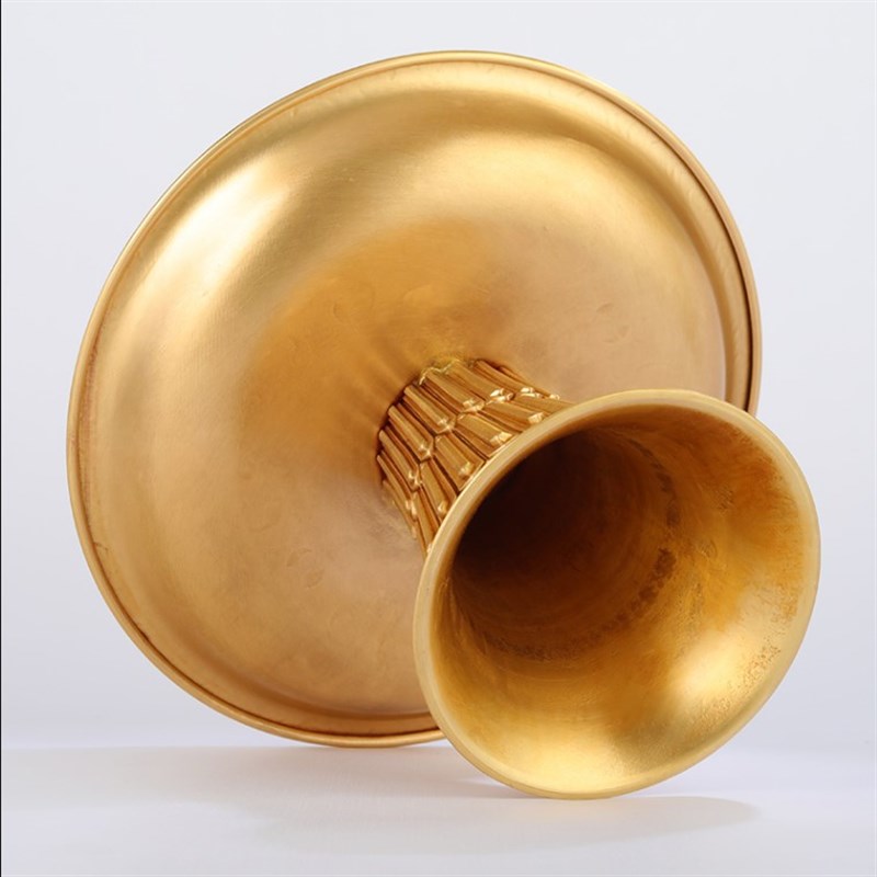 慧宝藏式吉祥花纹纯铜水果平底供盘底盘高脚曼扎多用托盘家居摆件