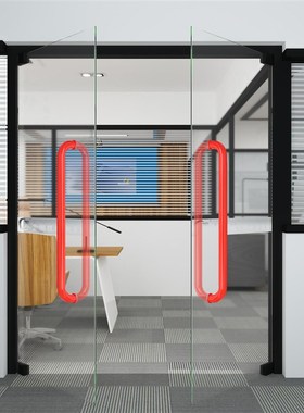 O型不锈钢玻璃门拉手大门有框蓝色中国红淋浴房木门加厚304材料