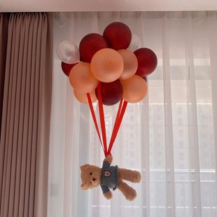 女小熊氣球新房方裝 臥室 飾婚慶用品網(wǎng)紅結(jié)婚場景婚房布置飄窗套裝