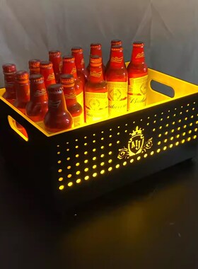 定制酒吧KTV发光冰桶亚克力香槟桶啤酒框冰粒桶啤R酒桶LED元宝冰