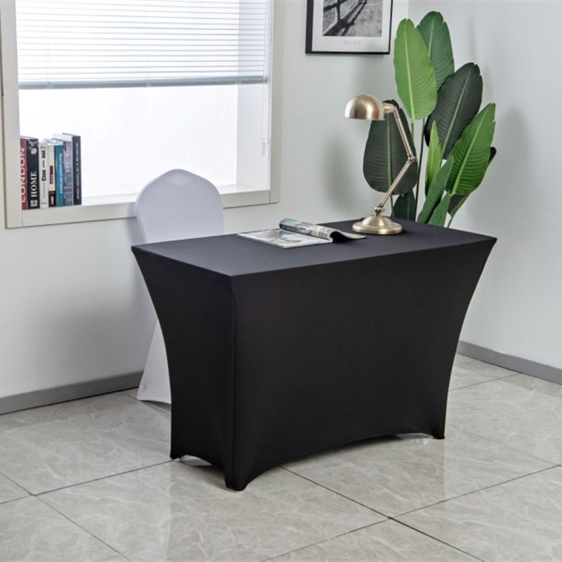 300克特厚弹力长方形桌套罩会展宴会签到弹力长条桌桌布套不透光