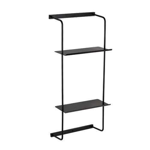 实心加厚不锈钢置物架两层三层壁挂黑色收纳架浴室阳台多功能挂架