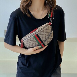 小包包2021新款 腰包女Gins街头胸包单肩斜挎马鞍包 潮网红百搭时尚