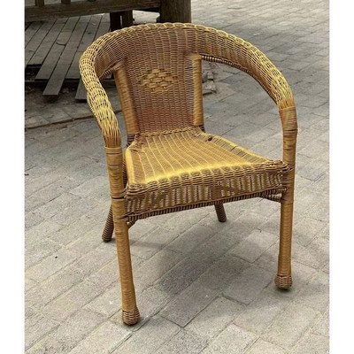 1.1万人已购买椅子藤椅圆线编加粗加固靠背扶手单人外桌椅老人椅