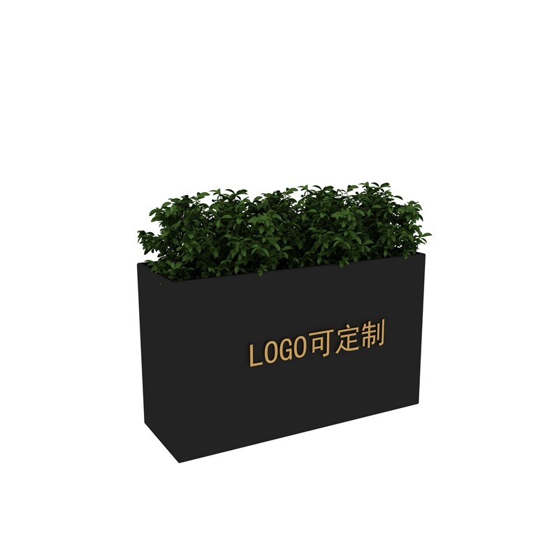 户外花箱售楼部广场隔断长方形花盆外摆商业街铁艺花架子室外花槽