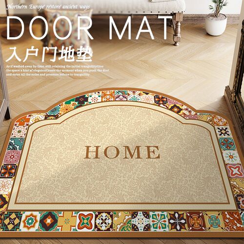 美式入户门地f垫可擦免洗进门脚垫玄关家用门口pvc垫子耐脏地毯