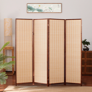 实木竹帘屏风隔断现代中式家用简约客F厅酒店宾馆折叠移动玄关折