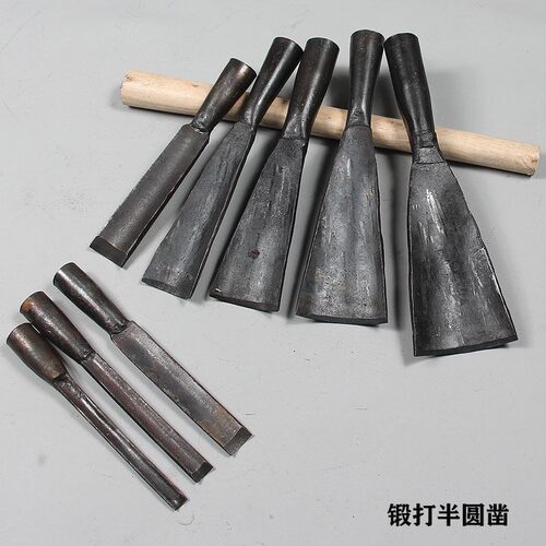 木工凿子铁匠手工锻打老凿 半圆凿 铲钊子 弧形凿 木桶凿雕花凿
