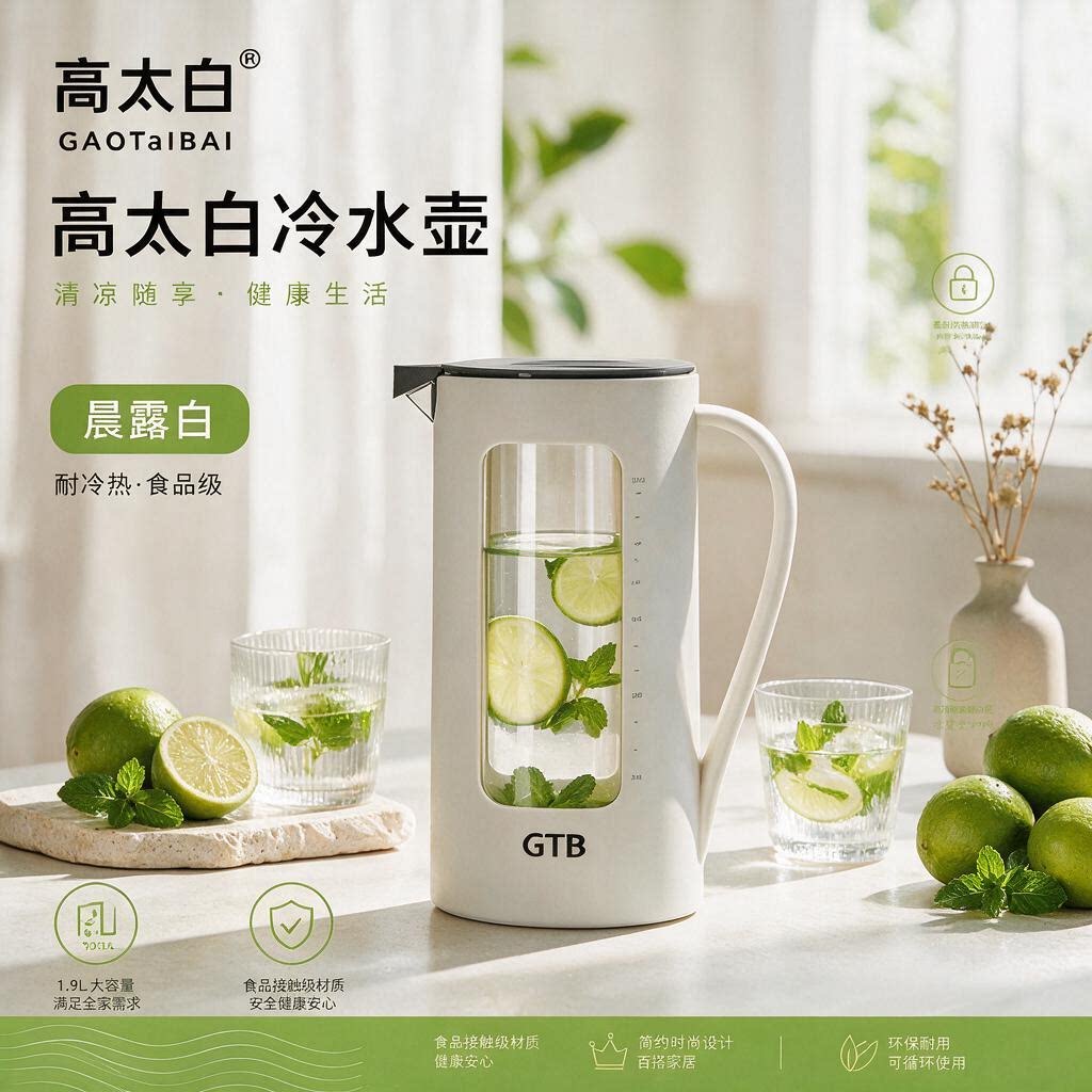 大容量冷水壶玻璃冰箱凉水壶家用泡茶壶玻璃壶加厚开水耐热储水壶