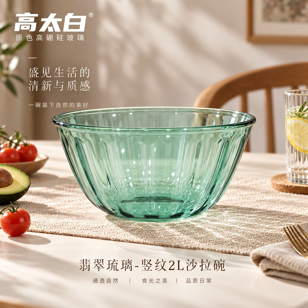 高太白高硼硅玻璃沙拉碗斗笠碗
