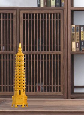 房13办公室书文昌塔摆件十工艺品三层纯铜层客厅摆件装饰书桌礼品