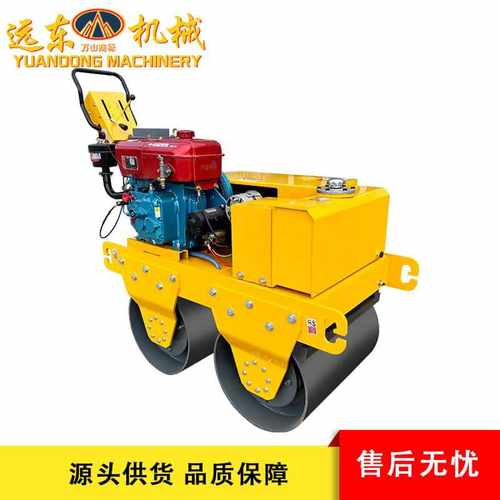 600型双驱压路机汽柴油两用水冷发动机压边压实专用施工设备