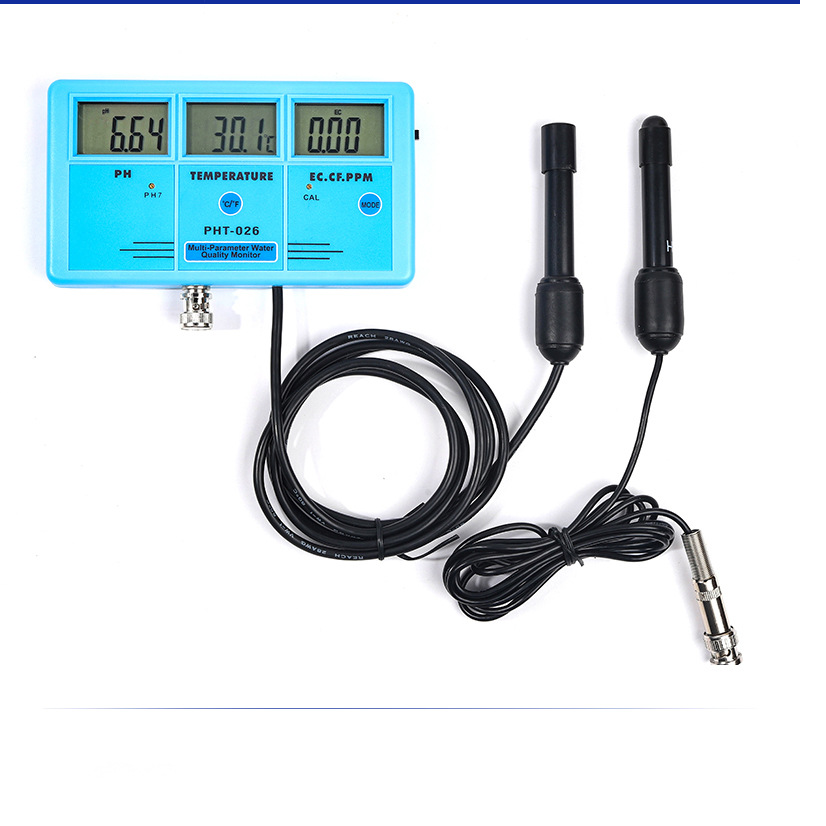数显水质监测仪PH EC TDS CF 温度检测仪水族ph计无土栽培PH-026