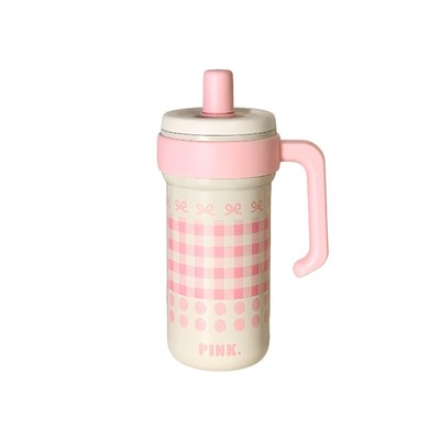 保温杯高颜值女生吨吨水杯子1升随行冰霸杯吸管大容量带手柄学生