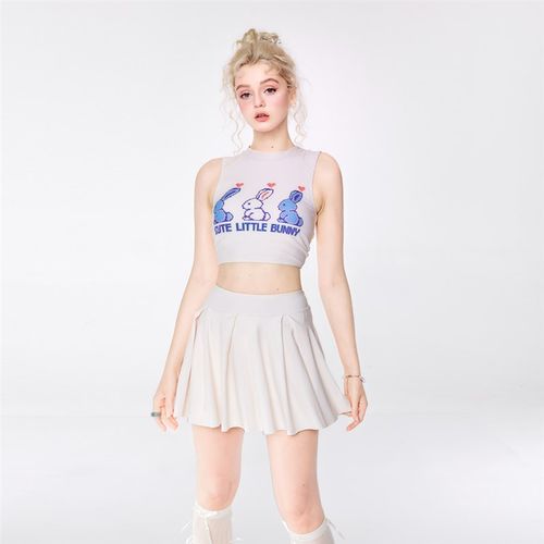 holii 2024新款多巴胺少女学生保守高领分体显瘦裙游泳衣温泉泳装