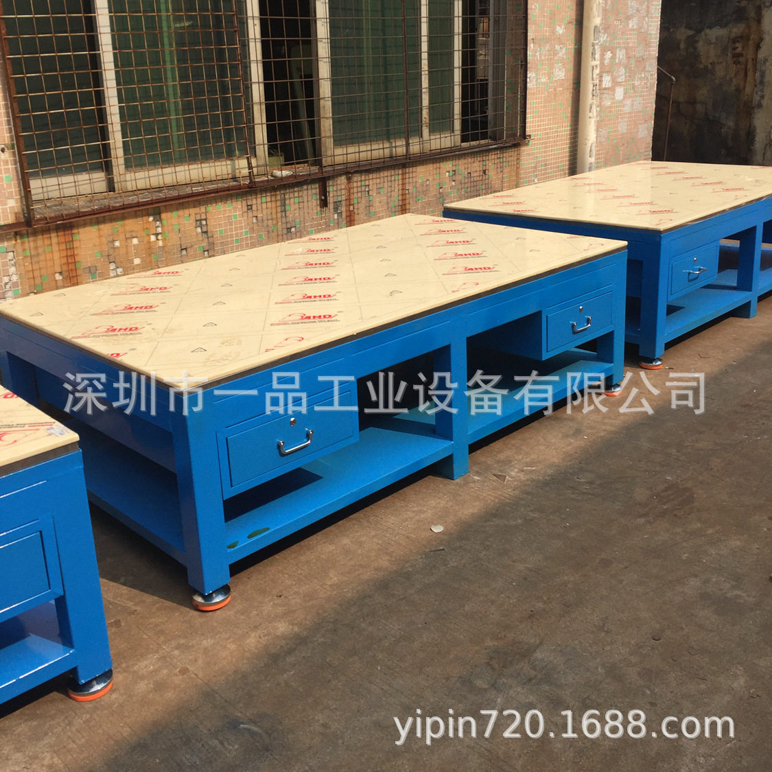一品模具钳工工作台水磨钢板工作台重型pp板操作台车间维修装配台