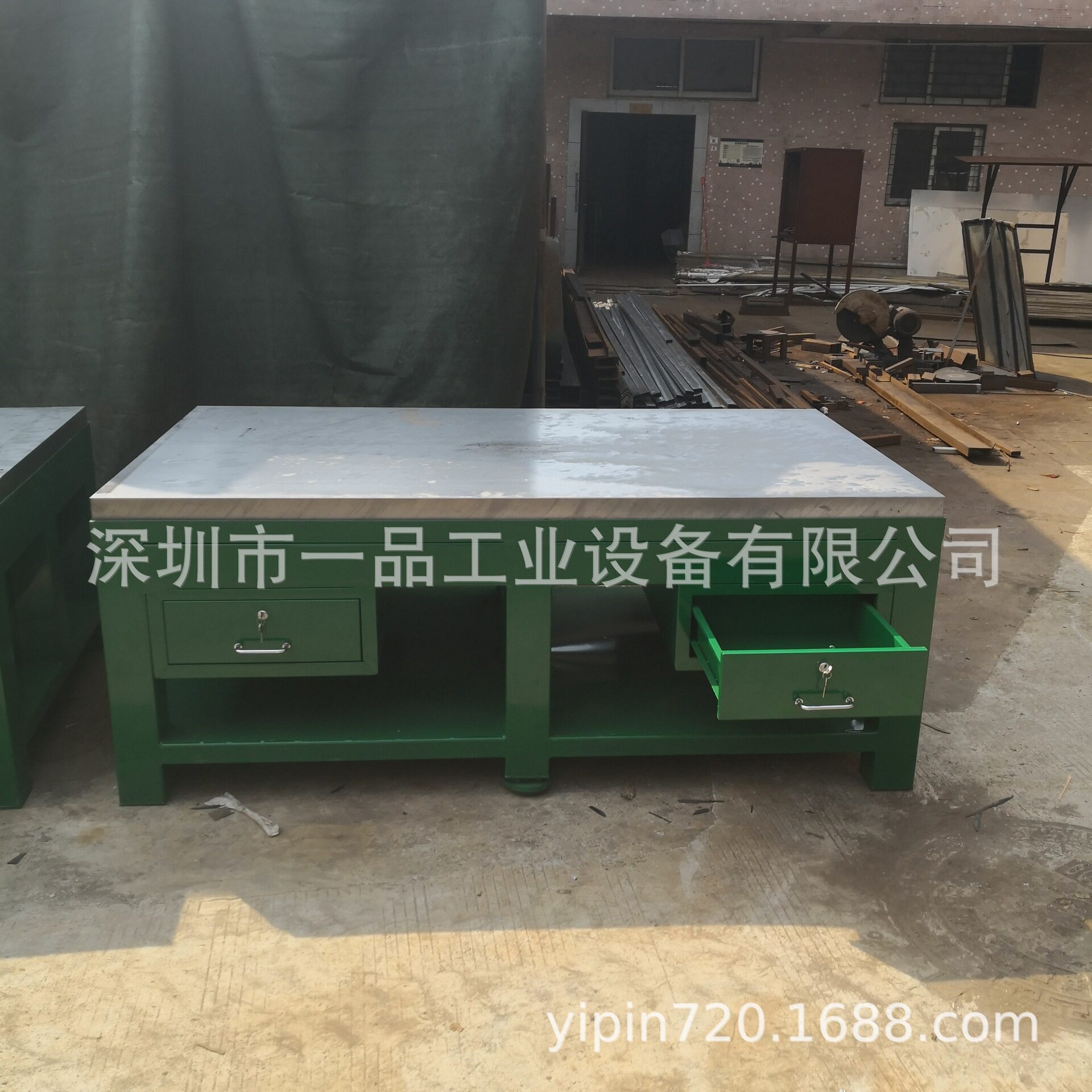 重型维修钳工台钢板工作台重型飞模桌钳工台模具操作台虎钳工作台