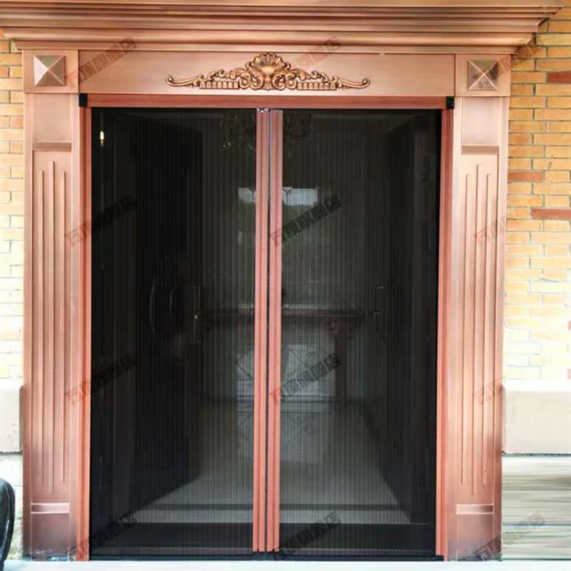 无轨隐形百折纱门风琴推拉式折叠可定制做铝合金易拆洗防蚊虫纱窗