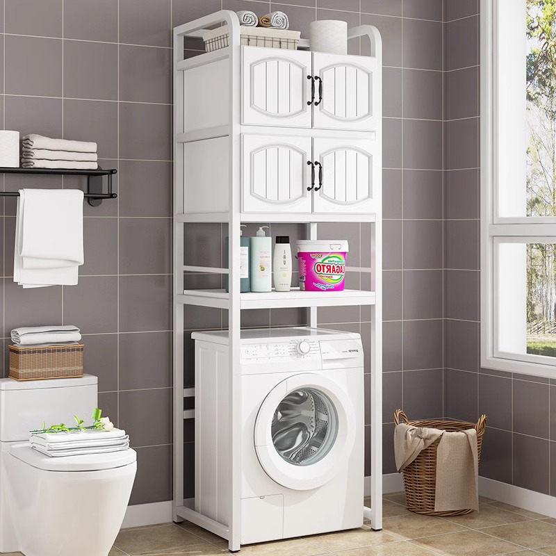 洗衣机置物架落地卫生间阳台翻盖上方储物柜浴室波轮收纳上方架子