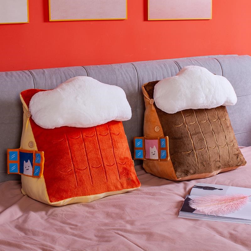 卡通床头三角靠垫飘窗抱枕大靠枕卧室床上客厅沙发宿舍靠背可拆洗