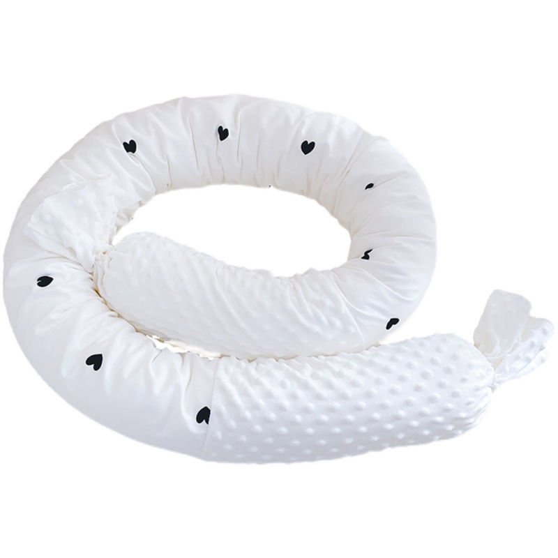 婴儿床床围纯棉防撞可拆洗长条圆围护栏宝宝床靠夹腿安抚圆柱抱枕