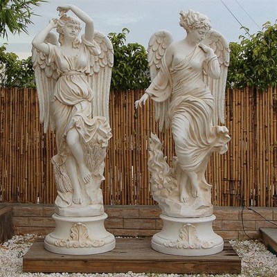 落地欧式人物天使四季女神雕塑花园美陈石膏像婚礼玻璃钢招财摆件
