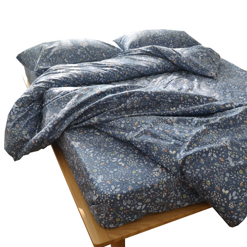 纯棉被套单件田园碎花全棉单人学生被罩双人植物睡眠保暖花卉2米