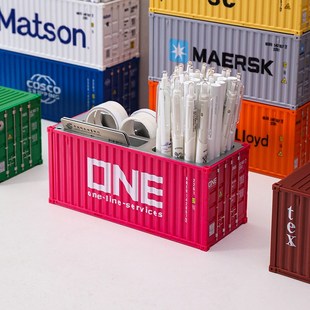 20尺1 箱模型摆件仿真塑料笔筒名片盒商务礼品可定制加印图 30集装